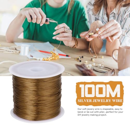 328FT 26 Gauge Jewelry Wire for Jewelry Making Copper Metal Wire for Crafts (328 Foot)