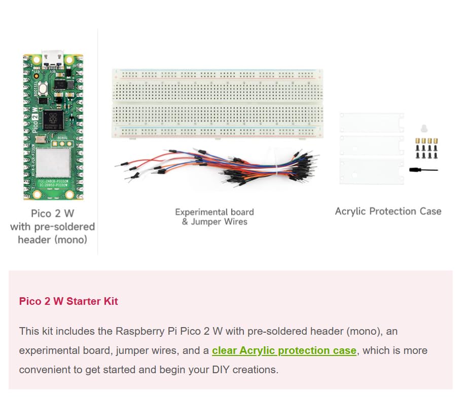 Raspbery Pi Pico 2 W Starter Kit