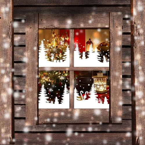 Christmas Window Stencils for Glass 53.1" Window Snow Spray Stencils