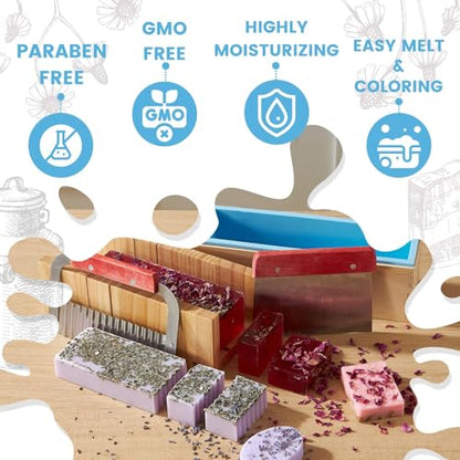 Goat Milk Soap Making Kit with Soap Melter and 5 Lbs Soap Base