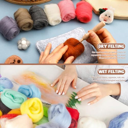 72 Pcs Needle Felting Wool (72 Count)