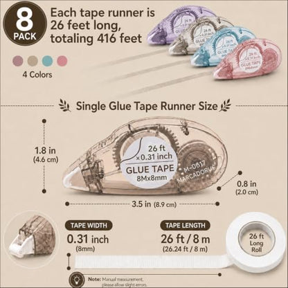 Glue Tape Roller (8 Count)