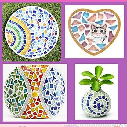 1.1LB Mixed Color Irregular Crystal Mosaic Tiles (17.637 Ounce)