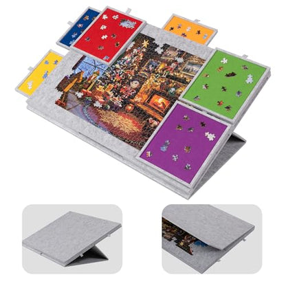 1500 Piece Tilting Puzzle Board with 6 Color Drawers (1500 Count)