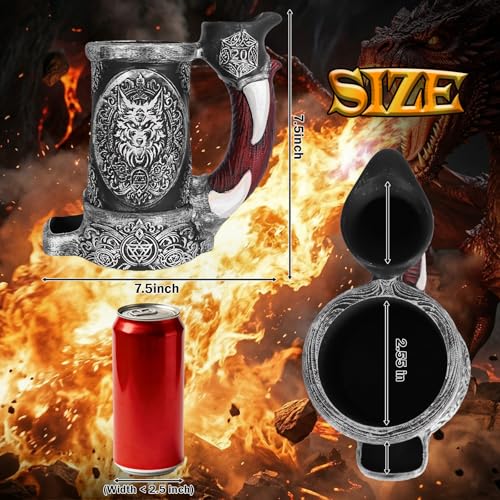 DND Dice Tower Mug Dice Roller Tower with 7 PCS Dice Set