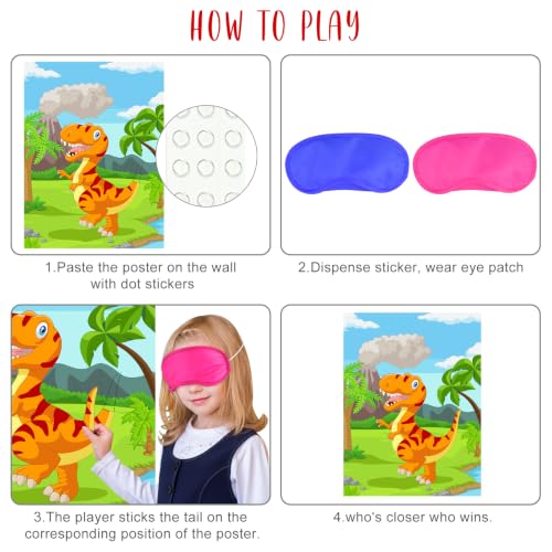 Pin The Tail Dinosaur Party Game Birthday Party Supplies Pin Game