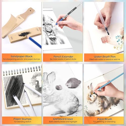 133 PCS Art Supplies Sketching Kit (133 Count)
