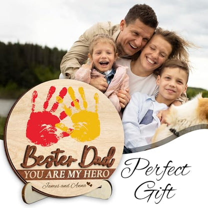 Personalized Hands Down Best Dad Ever Handprint Kit with Acrylic Paints