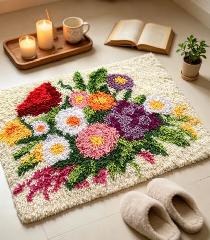 Blooming Garden Latch Hook Rug Kit for Adults