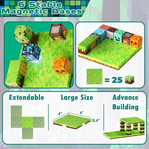 150PCS Magnetic Blocks with 6 Base Plate