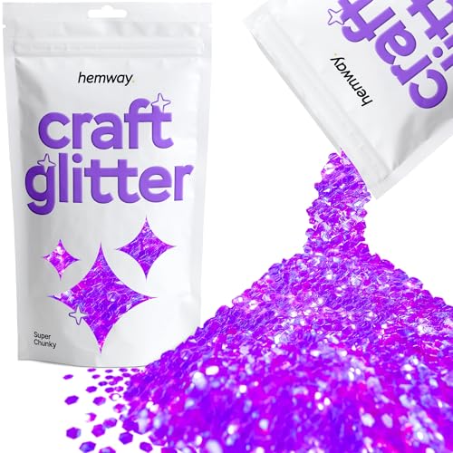 Craft Glitter Fluorescent Purple 100g Super Chunky Glitter (3.5274 Ounce)