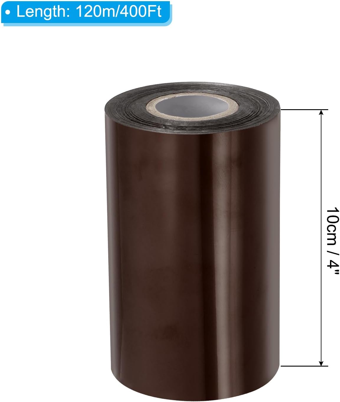 PATIKIL 4"x400Ft Hot Stamping Foil Paper, Heat Transfer Hot Stamping Paper Foil Roll for Leather DIY Logo Decor Craft Gift Package Scrapbook Card, Brown