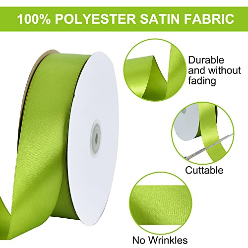 100 Yard Sage Moss Green Satin Ribbon 1 (300 Foot)