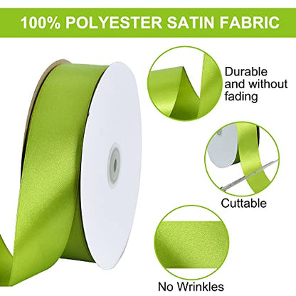 100 Yard Sage Moss Green Satin Ribbon 1 (300 Foot)