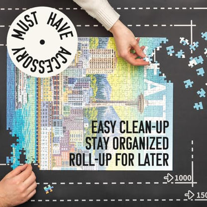 Puzzle Mat for Jigsaw Puzzle Fits 1500 1000 500 Piece Puzzles Roll (1500 Count)