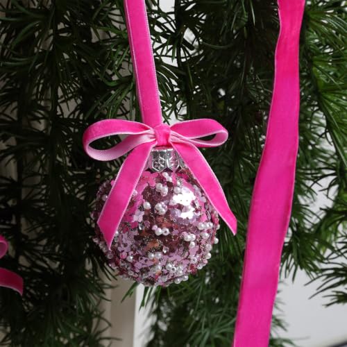 Hot Pink Thin Velvet Ribbon