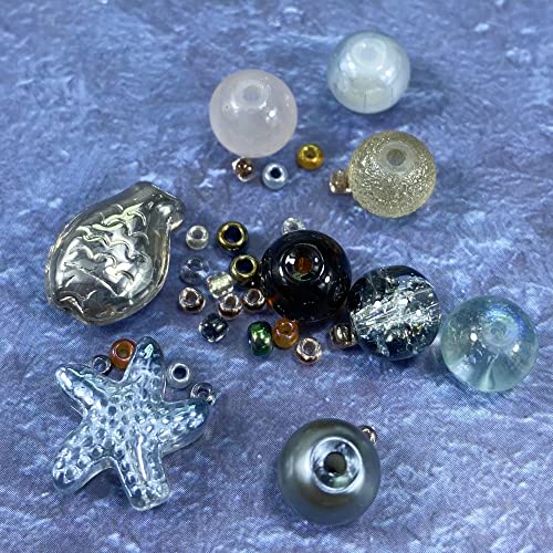 Assorted Glass Resin Beads Multi Size Colors Smooth Cracked Gravel Millet Spacer Beads for Bracelets Necklace Earring DIY Jewelry Making Craft