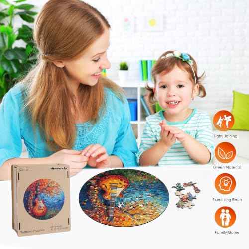 Wooden Guitar Puzzles for Adults 500 Pieces (500 Count)