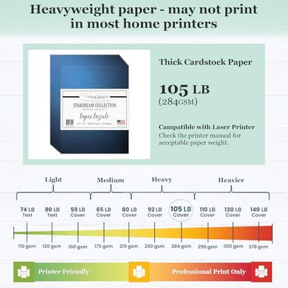 Cardstock Warehouse Stardream Lapis Lazuli Blue Cardstock Paper (25 Count)