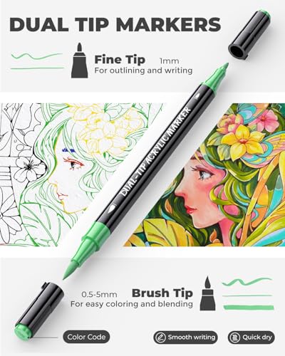 Acrylic Paint Markers 48 Colors