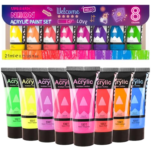 Neon Acrylic Paint Set (5.68 Fl Oz)
