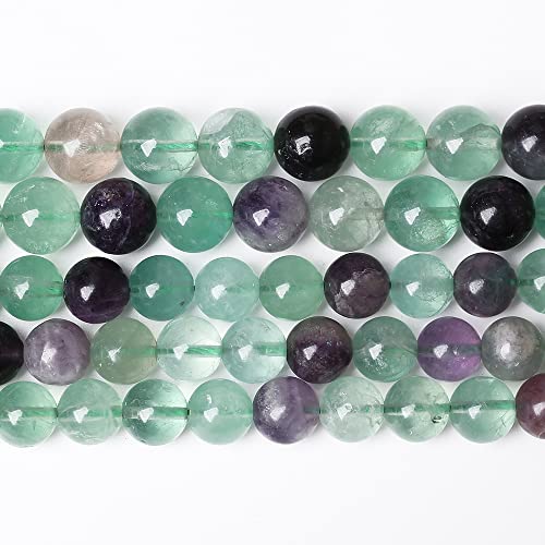 90pcs 4mm Natural Stone Beads Fluorite Gemstone Round Loose Beads for Jewelry Making DIY Bracelet Necklace 15"