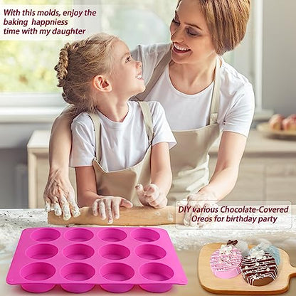 3 Pcs Round Chocolate Cookie Molds