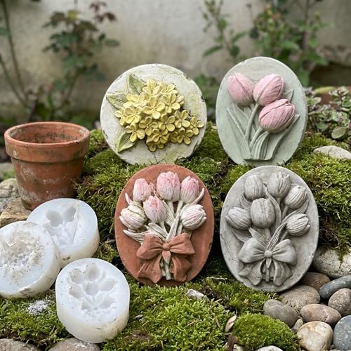 4PCS 3D Flower Bouquet Silicone Molds for Soap