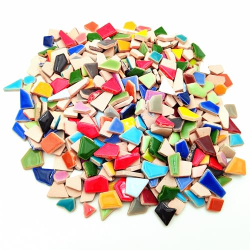 1.1LB Irregular Ceramics Mosaic Tiles (350 Count)