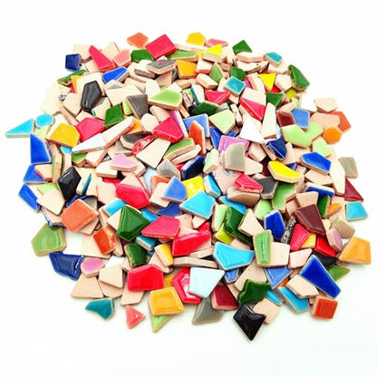1.1LB Irregular Ceramics Mosaic Tiles (350 Count)