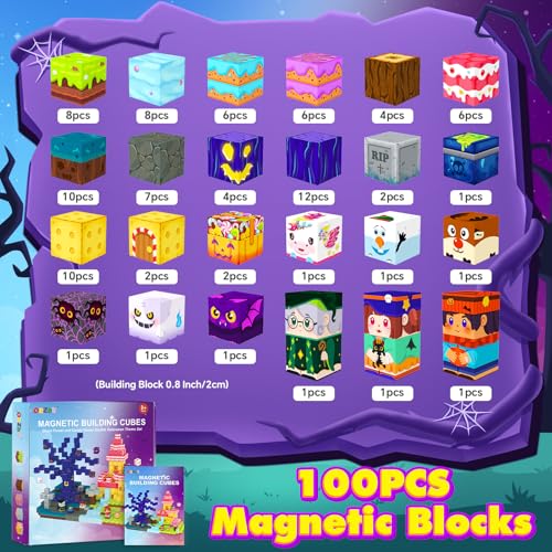 Magnetic Blocks Building Cubes (100 Count)