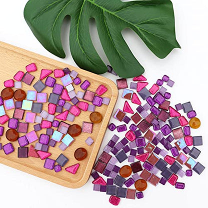 Assorted Purple Irregular Crystal Mosaic Tiles (9 Ounce)