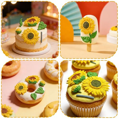 Oversized Sunflower Silicone Mold Leaves Fondant Mold