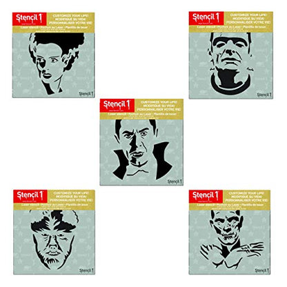 Halloween Monsters 5 Pack Stencil Set (5 Count)