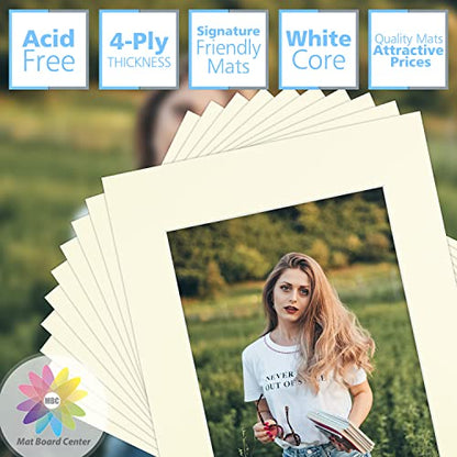 Mat Board Center 10 Pack 11x14 Photo Mats for 8x10 Picture (10 Count)