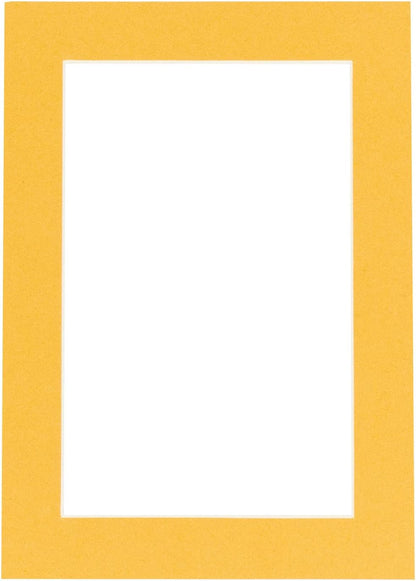 Pack of 25 Acid Free 11x14 Mats Bevel Cut for 8.5x11 Photos - Topaz Orange Precut Matboards With Backing Boards and Clear Photo Mat Bags For Pictures, Photos, Framing - 4-ply Thickness