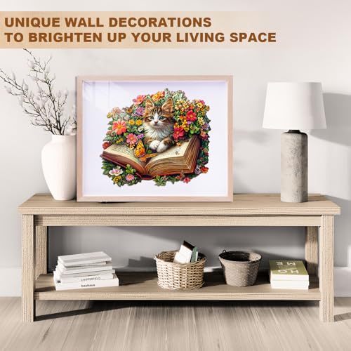 Cat Stories Puzzles Adults Gifts Wooden 85 Pieces 8.5 * 7.5in (85 Count)