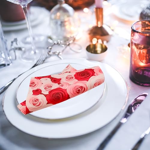 Paper Napkins 80 Pack 2 Ply Floral Beverage Luncheon Dinner Paper Napkins Flower Print Disposable Napkins for Wedding Anniversary Celebrations (80 Count)