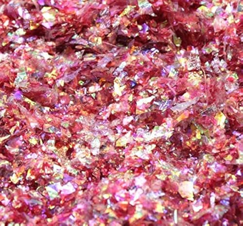 Red Iridescent Ice Flakes