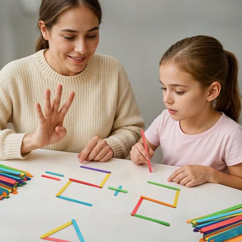 300PCS Colored Craft Sticks (300 Count)