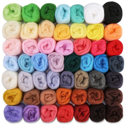 50 Colors Needle Felting Wool
