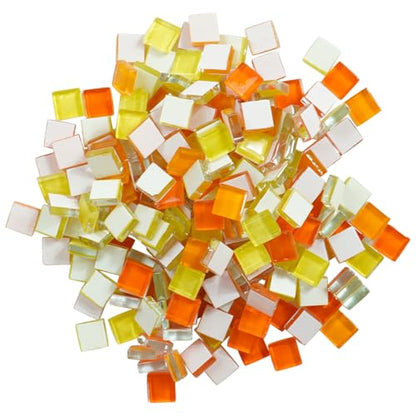 Square Glass Mosaic Tiles Bulk for Adults Crafts Supplies