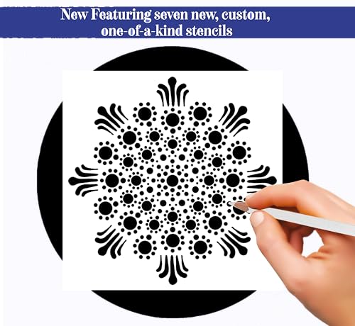 Complete Beginner's Mandala Painting 46 Piece Kit with Acrylic Paints
