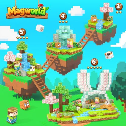 200PCS 0.8" Magnetic STEM Building Blocks Creative Fun for Kids Boys Girls (200 Count)