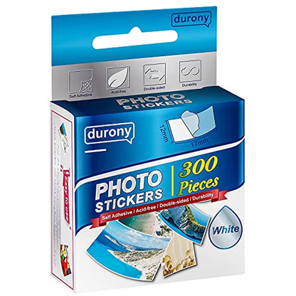 300 Pieces Photo Sticker White Double (300 Count)