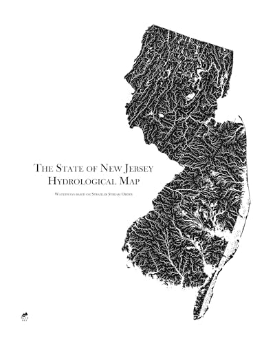Hydrological River Map of New Jersey