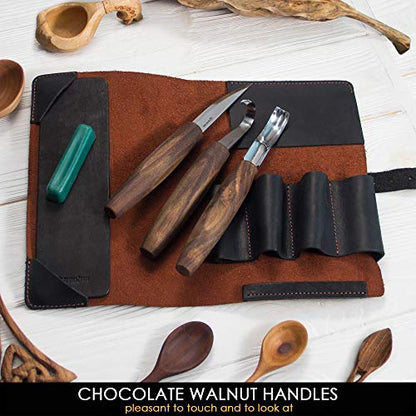 Wood Spoon Carving Tools Kit S14x Deluxe (5 Count)
