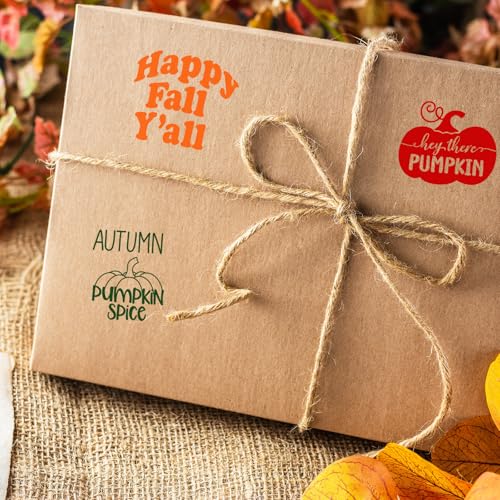 4 Sheets Holiday Clear Stamps Fall Halloween Christmas Nativity Scene Greeting Words Silicone Transparent Stamps for Autumn DIY Craft Card Making Scrapbooking Embossing Album Decor (4 Count)