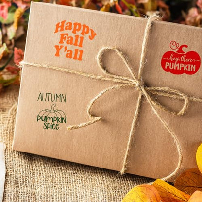 4 Sheets Holiday Clear Stamps Fall Halloween Christmas Nativity Scene Greeting Words Silicone Transparent Stamps for Autumn DIY Craft Card Making Scrapbooking Embossing Album Decor (4 Count)