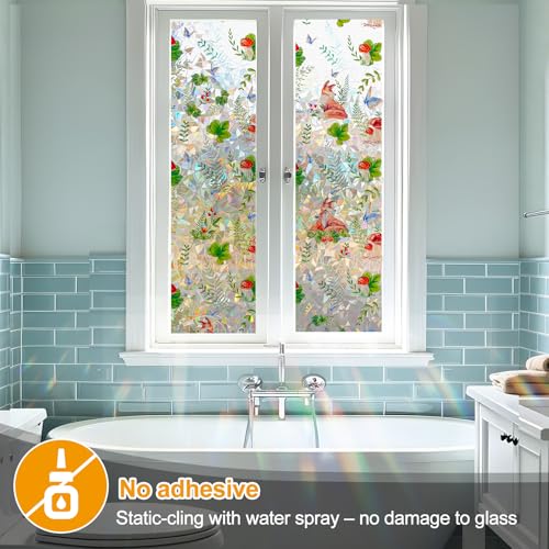 Privacy Window Films Stain Glass Cling No Glue Anti